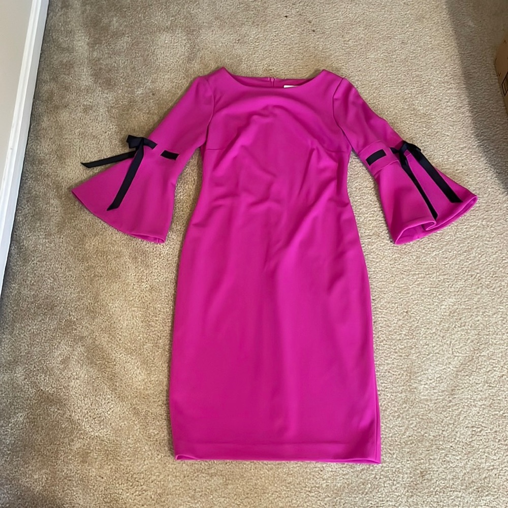 Calvin Klein Pink Long Sleeve Dress
